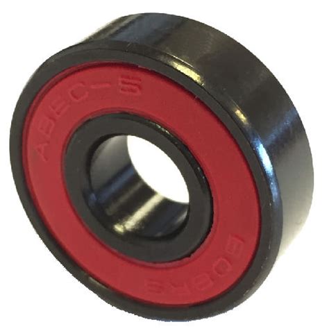 608 2rs Abec5 Black And Red Sealed Skateboard Bearing 8x22x7mm Bkl Brand