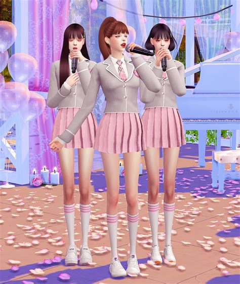 Lalunaːatelier — Produce 101 ★ Kpop Costume School S1 Uniform Sims 4