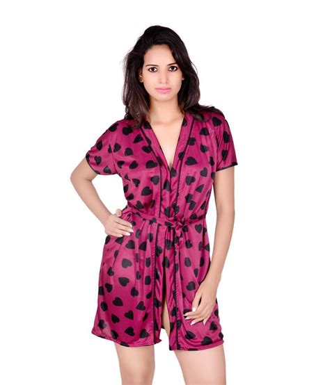 Buy Kanika Purple Satin Nighty And Night Gown Online At Best Prices In India Snapdeal