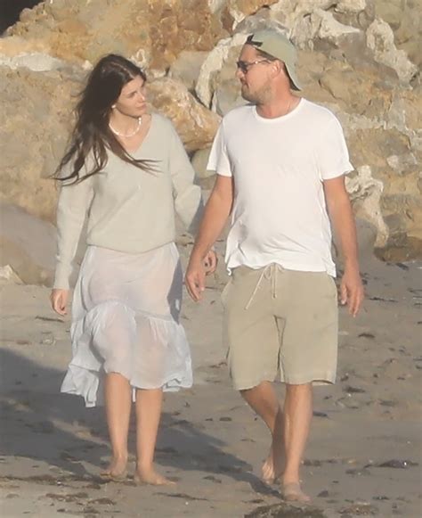 Leonardo Dicaprio Appears To Comfort Camila Morrone On The Beach