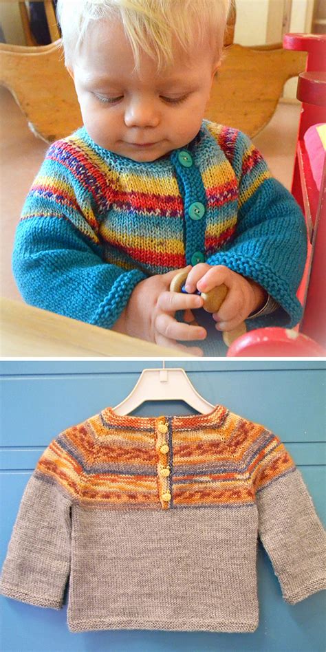 Easy baby sweater knitting pattern for beginners. Easy One Piece Baby Sweater Knitting Patterns - In the ...