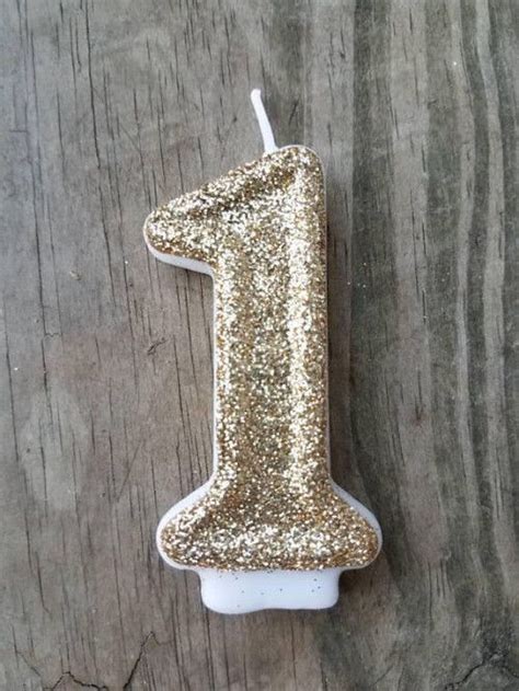 Gold Glitter Candle Sparkly Birthday Candle Gold Glitter Candle