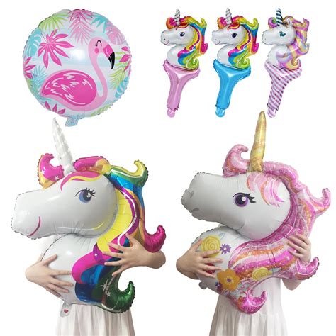 Rainbow Unicorn Foil Balloons 15 Varian