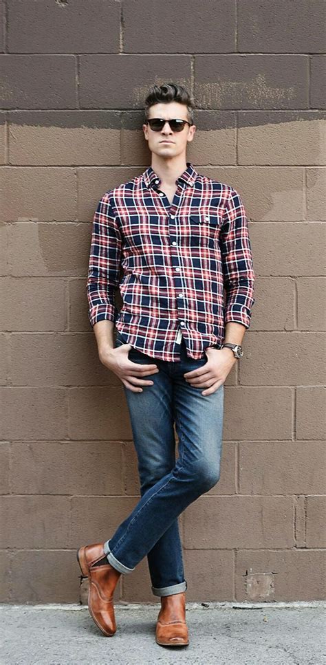 11 stylish men s casual street plaid shirt ideas fashions nowadays mens fashion denim