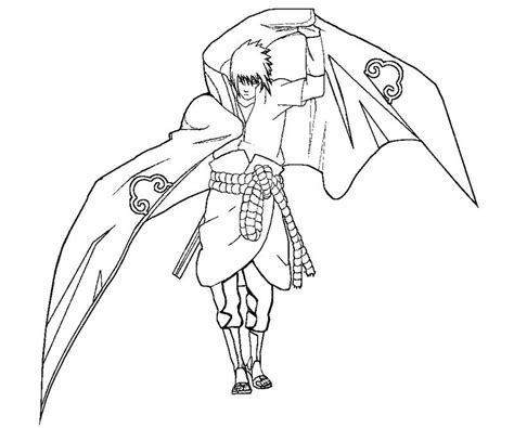 Sasuke Uchiha Coloring Pages At Free Printable