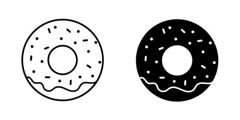 Set Of Black Donut Icons 2743516 Vector Art At Vecteezy