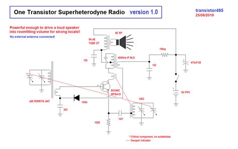 One Transistor Superheterodyne Radio