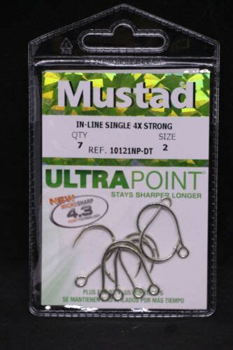 7 Pack Mustad 10121npdt 02 Kaiju Inline Circle Hooks Size 2 In Line 7x