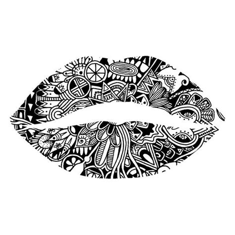 Kissing Lips Coloring Pages