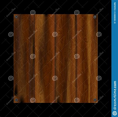 Vector Illustration Black Background And Wooden Planking With Pins