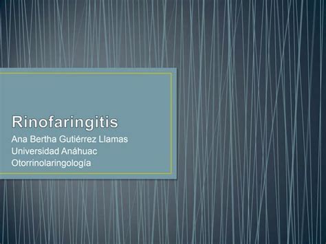 Rinofaringitis Y Adenoiditis En Pediatria