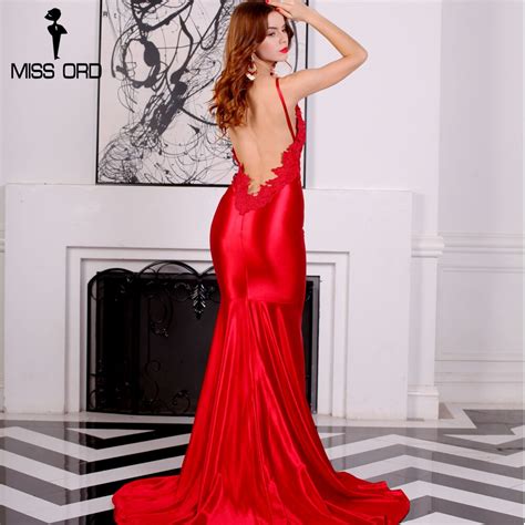 Missord 2019 Sexy V Neck Sleeveless Backless Red Color Maxi Party Dress Ft8217 In Dresses From