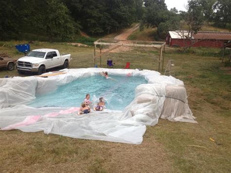 When It Gets Hot In Arkansas We Improvise Imgur Diy Swimming Pool Backyard Fun Homemade