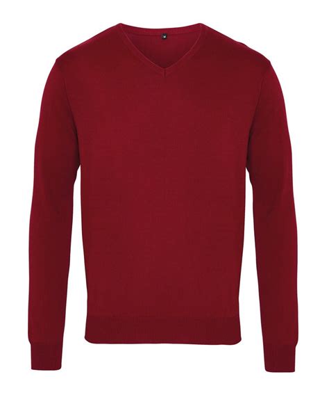 Premier Mens Knitted V Neck Sweater Pr694