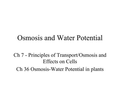Ppt Osmosis And Water Potential Powerpoint Presentation Free