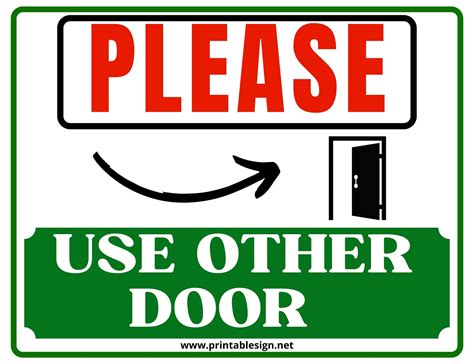 Free Please Use Other Door Signs Sample Free Download In 2022 Door