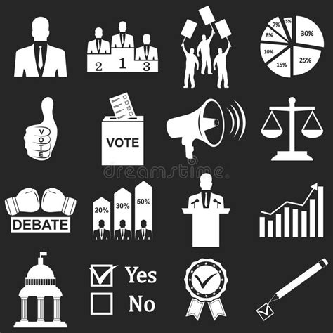 Iconos De La Pol Tica De La Votaci N Y De Las Elecciones Ilustraci N Del Vector Ilustraci N