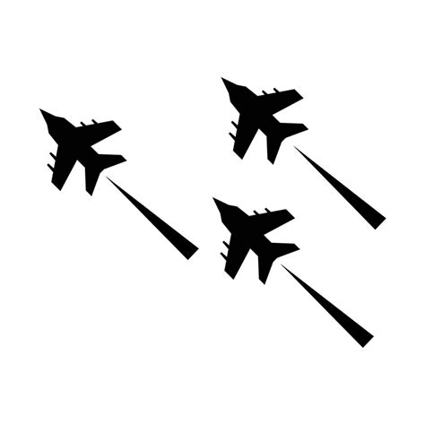 Us Air Force Jet Planes Fly Past Silhouette Art Digitemb