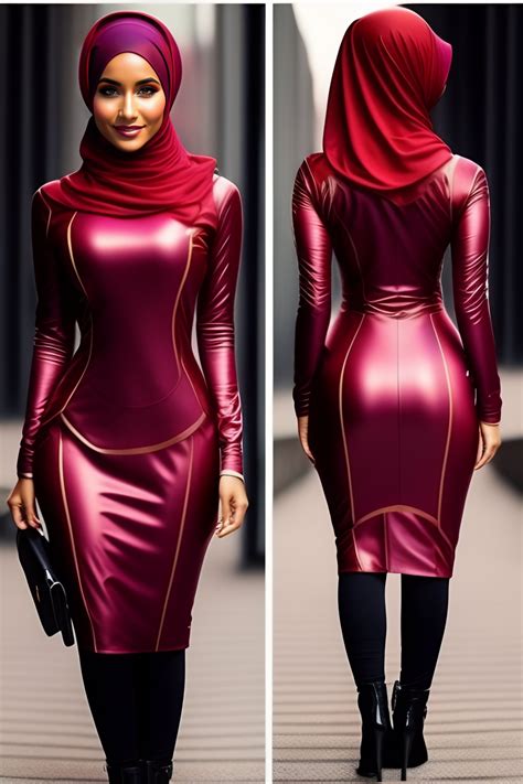 Lexica Cute Hijab Girl Wearing Sexy Iron Suit