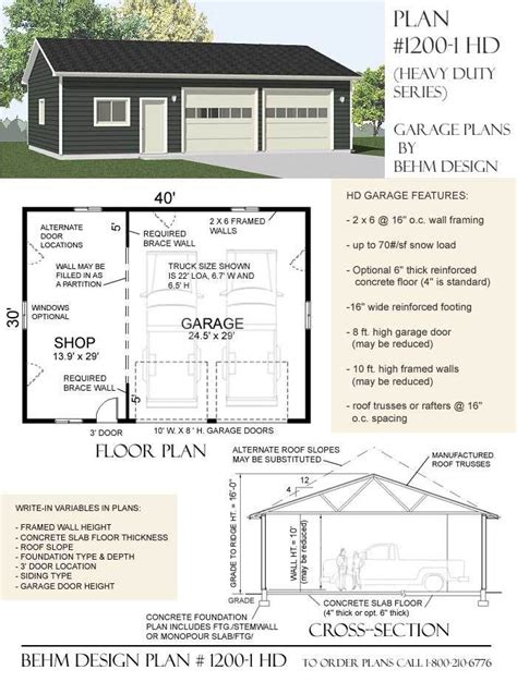 Studio of 30x40 design workshop modeled by me. How to Get Garage Floor Plans the Easy way | Garage shop ...
