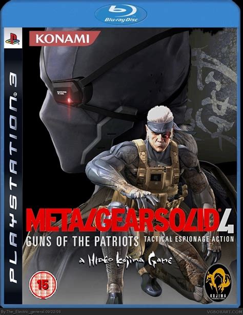 Metal Gear Solid 4 Guns Of The Patriots Playstation 3 Box Art Cover By Eg