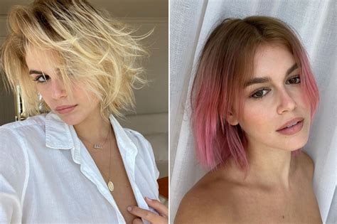 Kaia Gerber Shows Off New Punk Pink Hair Color