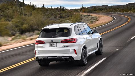 2020 Bmw X5 M Competition Color Mineral White Us Spec Rear Three