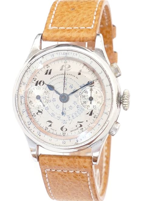 abercrombie and fitch angelus chronograph 1930 s