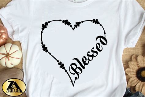 Download Blessed SVG PNG EPS DXF Thanksgiving SVG Floral Heart SVG ...