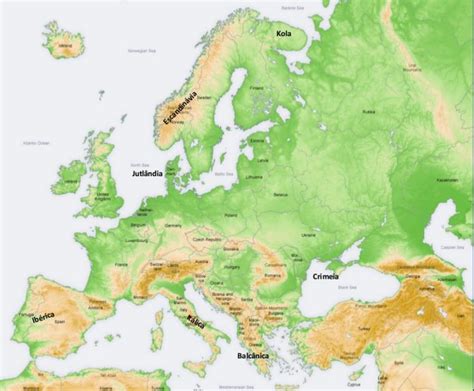 5 Peninsulas Of Europe Map Map