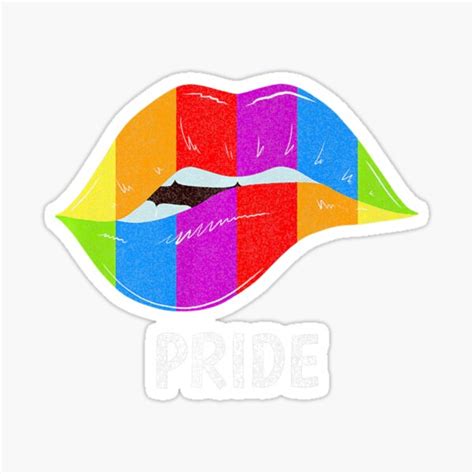 pride lgbt pride lips rainbow sticker for sale by eudoraschumm redbubble