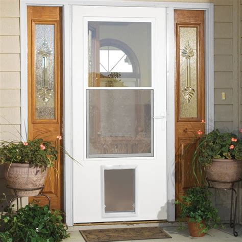 Storm Door Pet Door Design For Storm Doors And Thinner Door