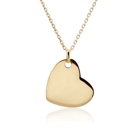 18ct Yellow Gold Heart Shape Necklace Cerrone Jewellers