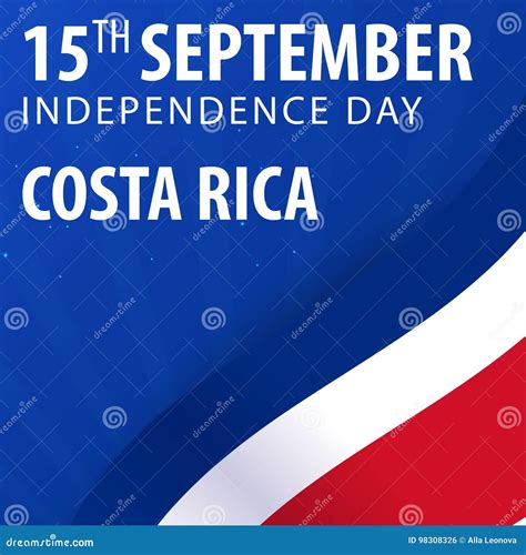 Independence Day Of Costa Rica Flag And Patriotic Banner Vector