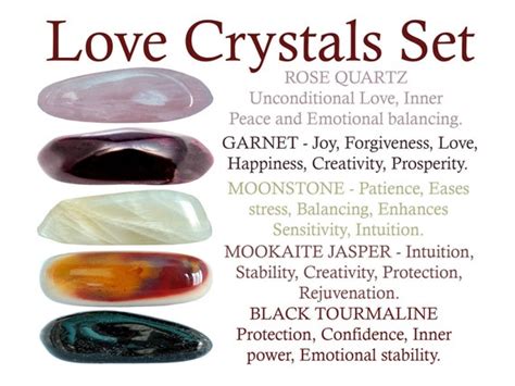 Love Crystals Set Love Crystal Set Crystals For Love Etsy