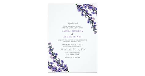 Elegant Lavender Wedding Invitation Zazzle