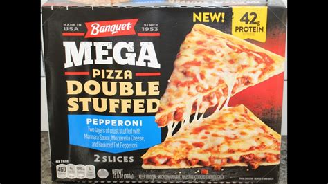 Banquet Mega Pizza Double Stuffed Pepperoni Review Youtube