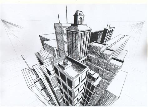 3 Point Perspective Sketch Pascalyan Flickr Perspective Drawing