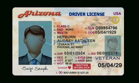 Arizona Driver License Template In Blank Drivers License Template