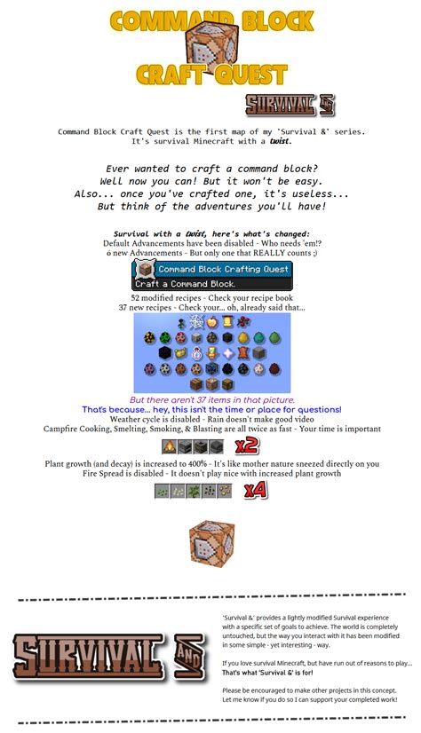 Command Block Craft Quest Minecraft Worlds Curseforge