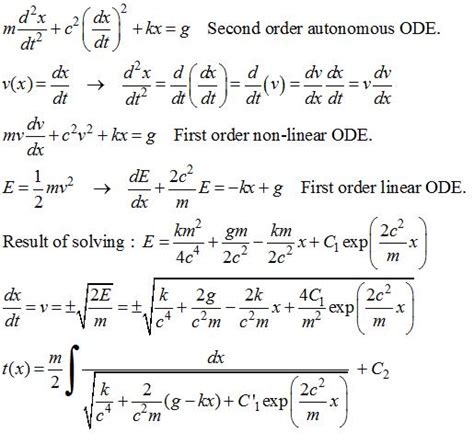 Math Second Order Non Linear Differential Equation Math Solves