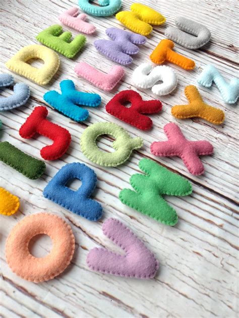 Magnetic Felt Abc Stuffed English Alphabet Toddler Letter Etsy