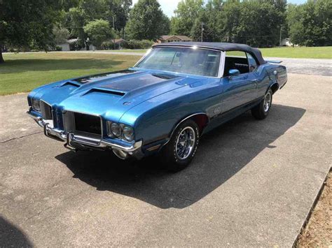 1971 Oldsmobile 442 W 30 Convertible Blue Rwd Automatic For Sale