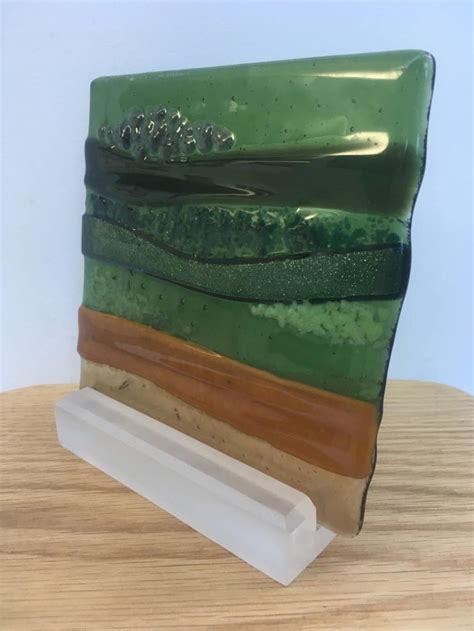 Long Display Stand For Fused Glass In Frosted Acrylic Etsy