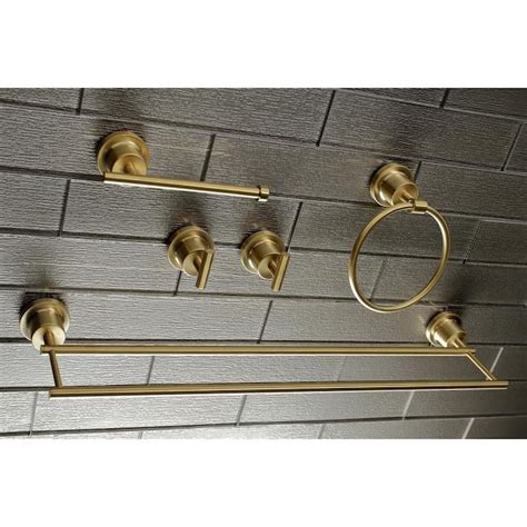 kingston brass 5 piece concord brushed brass decorative bathroom hardware set in the decorative