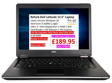 Refurb Dell Latitude 125 Laptop Rapid Pcs