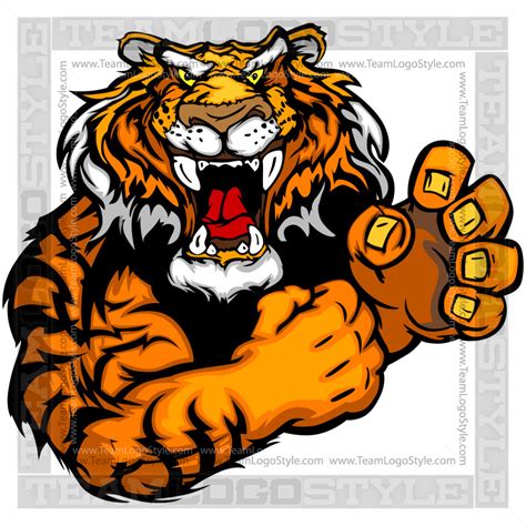 Cartoon Tiger Mascot Clipart