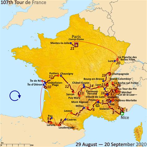 The 2021 tour de france route was unveiled on sunday evening during a special edition of the french sports show stade 2. 2020 Tour de France - Wikipedia