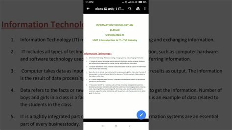 Class Ix Unit 1 Introduction To It Ites Part 1 It Youtube