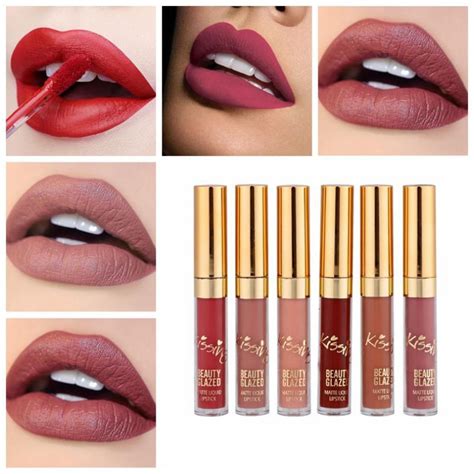 long lasting beauty glazed liquid lipstick set 6 pcs inspirishop